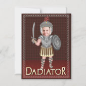 Funny Dadiator Vaderdag | Aangepaste foto voor vad Magnetische Uitnodiging (Voorkant)