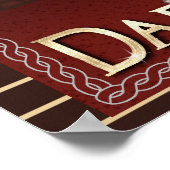 Funny Dadiator Vaderdag | Aangepaste foto voor vad Poster (Hoek)