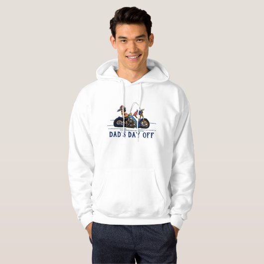 Funny Dad's Motorcycle Sports Hoodie (Voorkant volledig)