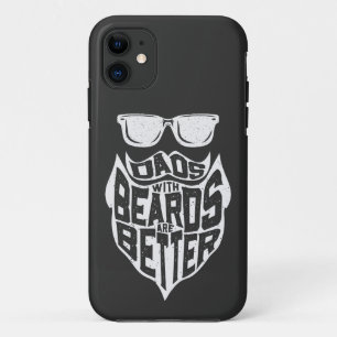 FUNNY DADS WITH BEARDS ARE BETTER FATHERS DAY iPhone 11 HOESJE