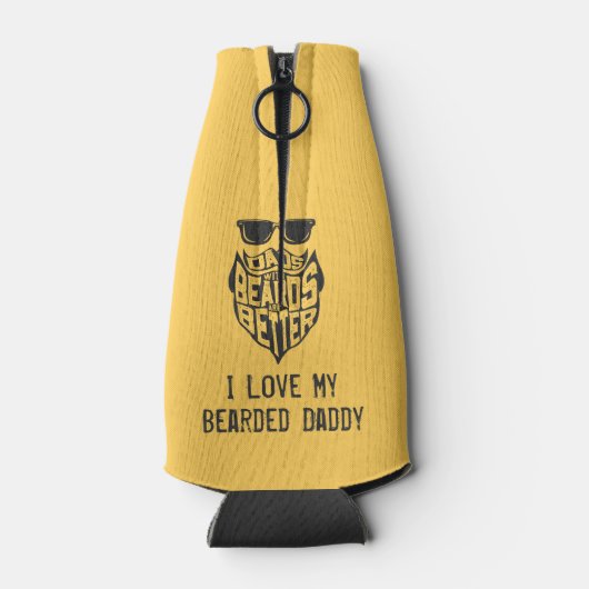 FUNNY DADS WITH BEARDS ARE BETTER FATHERS DAY FLESJESKOELER (Achterkant)