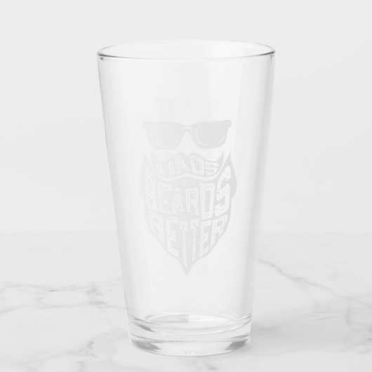 FUNNY DADS WITH BEARDS ARE BETTER FATHERS DAY GLAS (Voorkant)