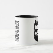 Funny Dads with Beards Quote Black Graphic Mug (Centre)