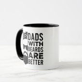 Funny Dads with Beards Quote Black Graphic Mug (Devant gauche)