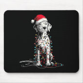 Funny Dalmatian Christmas Graphics Dog Lights Love Muismat (Voorkant)