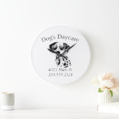 Funny Dalmatian Dog Business Grote Klok (Huis)