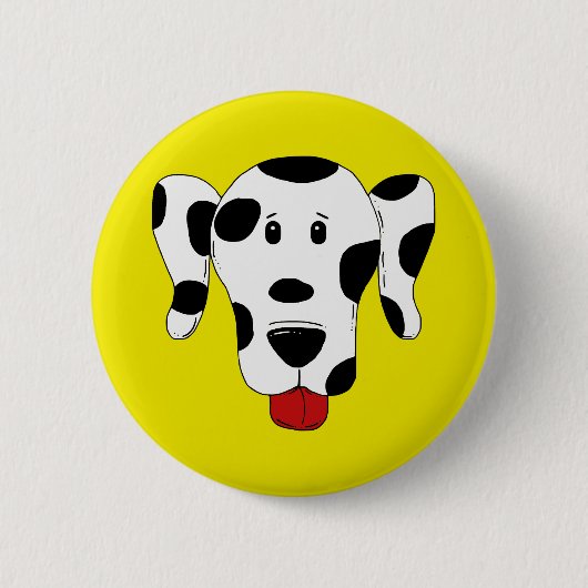 Funny Dalmatian Ronde Button 5,7 Cm (Voorkant)