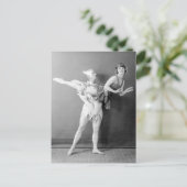 Funny Dancer Duo Flying Vaudeville Briefkaart (Staand voorkant)