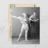 Funny Dancer Duo Flying Vaudeville Briefkaart (Voorkant / Achterkant)