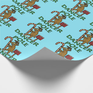 Funny Dancer Kerstreindeer Pun Cadeaupapier