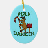 Funny Dancer Kerstreindeer Pun Keramisch Ornament (Achterkant)