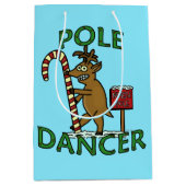 Funny Dancer Kerstreindeer Pun Medium Cadeauzakje (Voorkant)