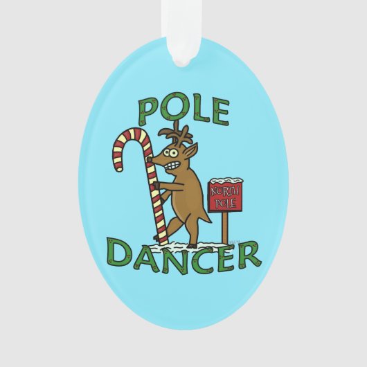 Funny Dancer Kerstreindeer Pun Ornament (voorkant)