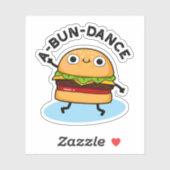 Funny Dancing Burger Pun Sticker (Vel)