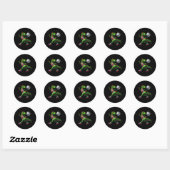 Funny Dancing Dinosaur1 Ronde Sticker (Vel)