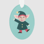 Funny Dancing Elf Photo Holiday Ornament (voorkant)