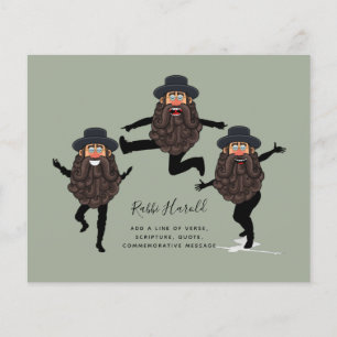 FUNNY Dancing RABBI Personated with Text Flyer