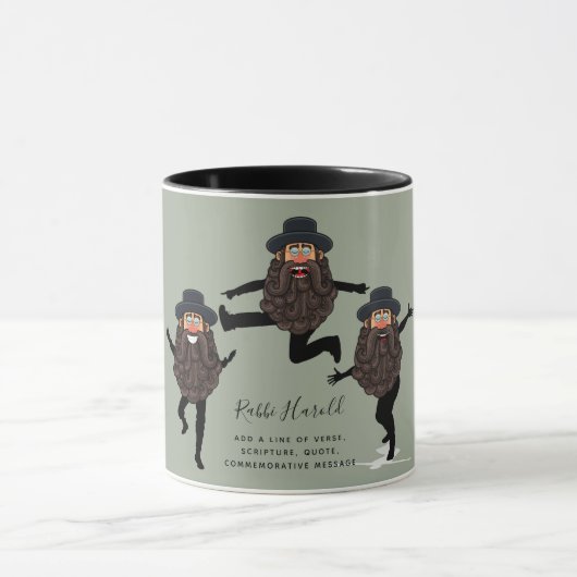 FUNNY Dancing RABBI Personated with Text Mok (Midden)