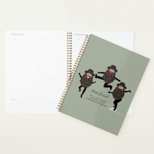 FUNNY Dancing RABBI Personated with Text Planner (Display)