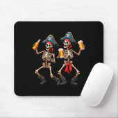 Funny Dancing Rate Skeletons Beer Drinking Hallowe Muismat (Met muis)
