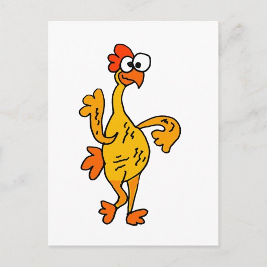 Funny Dancing Rubber Chicken Briefkaart (Voorkant)