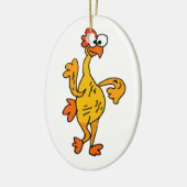 Funny Dancing Rubber Chicken Keramisch Ornament (Links)