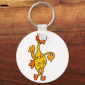 Funny Dancing Rubber Chicken Sleutelhanger (Voorkant)