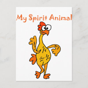Funny Dancing Rubber Chicken Spirit Guide Briefkaart
