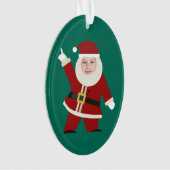Funny Dancing Santa Photo Holiday Ornament (voorkant)