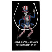 Funny Dancing Skeleton Klein Cadeauzakje (Achterkant)