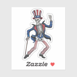 Funny Dancing Skeleton Sticker