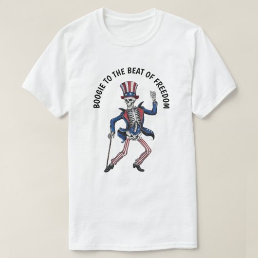 Funny Dancing Skeleton T-shirt (Design voorkant)