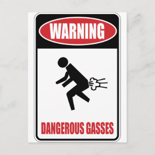 Funny Dangerous Gasses Briefkaart