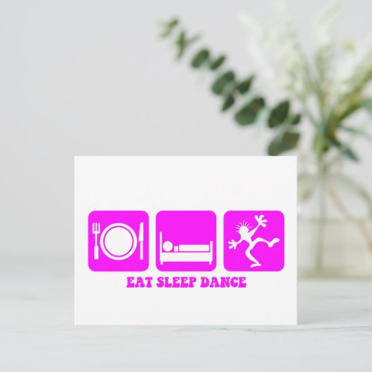 Funny dansen briefkaart (Staand voorkant)