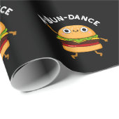 Funny Dansende Burger Pun Dark BG Cadeaupapier (Rol Hoek)