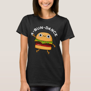 Funny Dansende Burger Pun Dark BG T-shirt