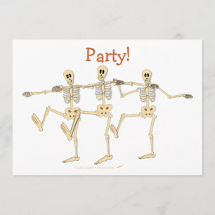 Funny Dansende Skeletons Bone to Dance Cartoon Kaart