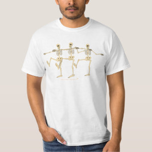 Funny Dansende Skeletons Halloween Cartoon T-shirt