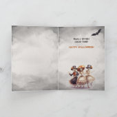 Funny Dansende Skeletons Halloween Kaart (Binnen)
