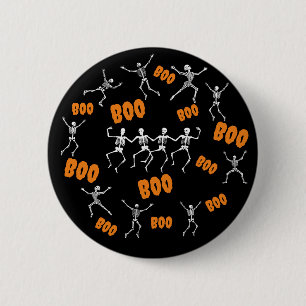 Funny Dansende Skeletons Halloween Ronde Button 5,7 Cm