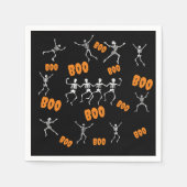 Funny Dansende Skeletons Halloween Servet (Voorkant)