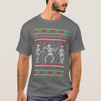 Funny Dansende Skeletons Ugly KerstSweater T-shirt