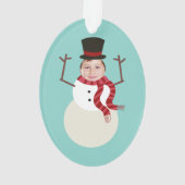 Funny Dansende Snowman Foto Holiday Ornament (achterkant)