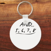 Funny Danser Teacher Gift en 5 6 7 8 Love Dance Sleutelhanger (Voorkant)