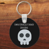 Funny dark skull emoji sleutelhanger (Voorkant)