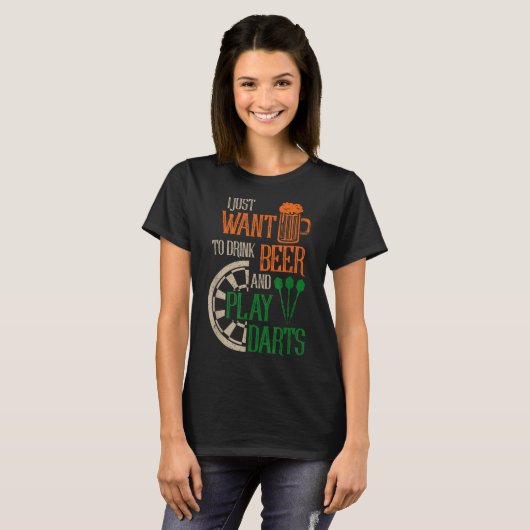 Funny Dart Apparel Mannen T-shirt (Voorkant volledig)