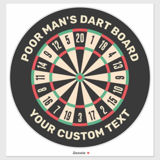 Funny Dart Board Sticker (Vel)