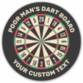 Funny Dart Board Sticker (Voorkant)