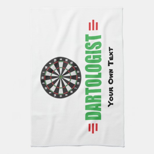 Funny Dart Game Lover Theedoek (Verticaal)