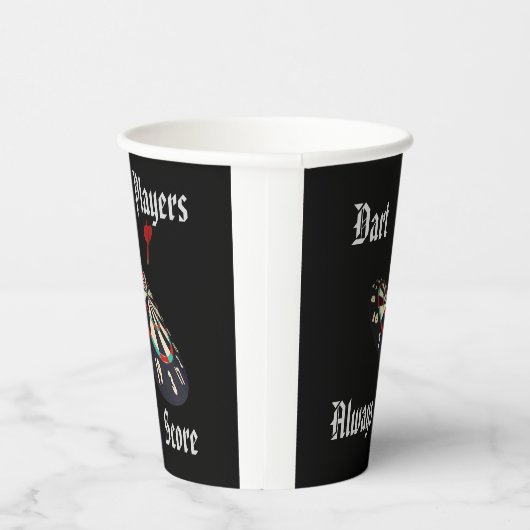 Funny Darts-spelers scoren, papierbekertjes Papieren Bekers (Rechts)